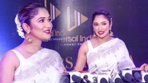 Ridhima Pandit Looks Beautiful In White Saree At Red Carpet Of 'Universal India Award 2021