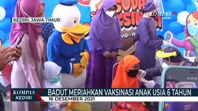 Ribuan Anak Usia 6 Hinga 11 Tahun Jalani Vaksinasi Covid-19 Dosis Pertama