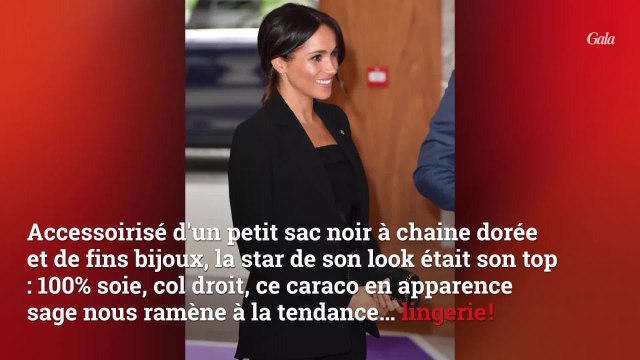 GALA VIDEO – Meghan Markle : sensuelle, elle ose la tendance lingerie pour la soirée WellChild Awards à Londres