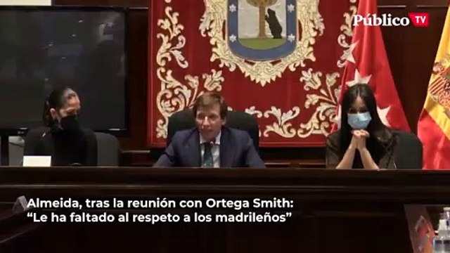 Almeida, tras su reunión con Ortega Smith para hablar de los presupuestos: Le ha faltado al respeto a los madrileños. Para eso que no venga
