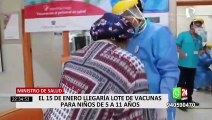Minsa: el 15 de enero llegaría lote de vacunas contra el coronavirus para niños de 5 a 11 años