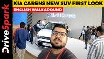 Kia Carens New SUV First Look & Walkaround | Three Row Seats | Hyundai Alcazar, XUV700 Competitor