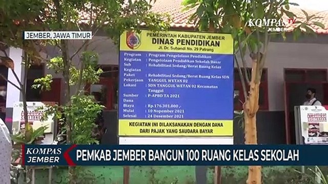 Pemkab Jember Bangun 100 Ruang Kelas Baru di Sejumlah Sekolah