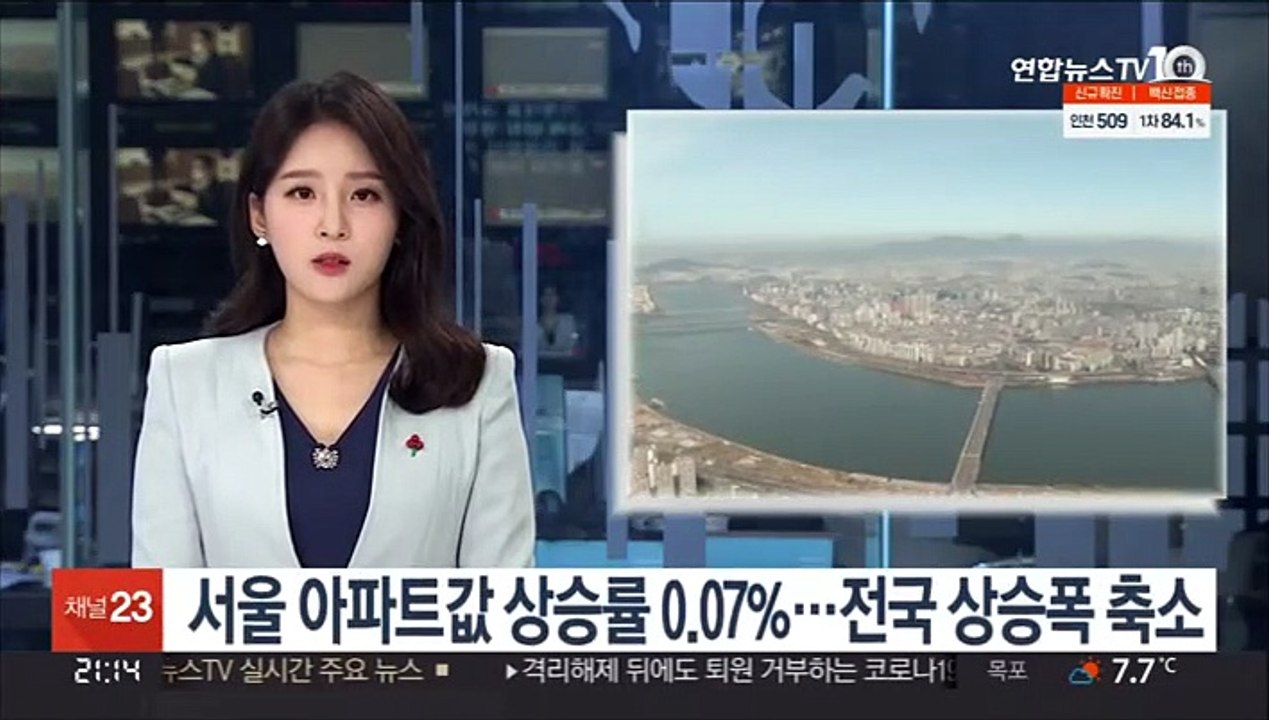 서울 아파트값 상승률 0.07%…전국 상승폭 축소