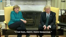 GALA VIDEO - Donald Trump refuse de serrer la main d'Angela Merkel