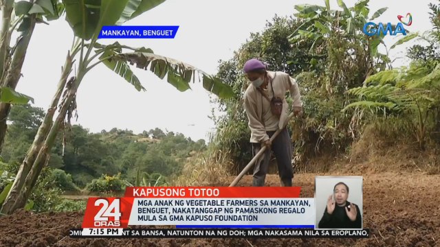 Rep: Mel T Mga anak ng vegetable farmers sa Mankayan, Benguet, nakatanggap ng pamaskong regalo mula sa GMA Kapuso Foundation | 24 Oras
