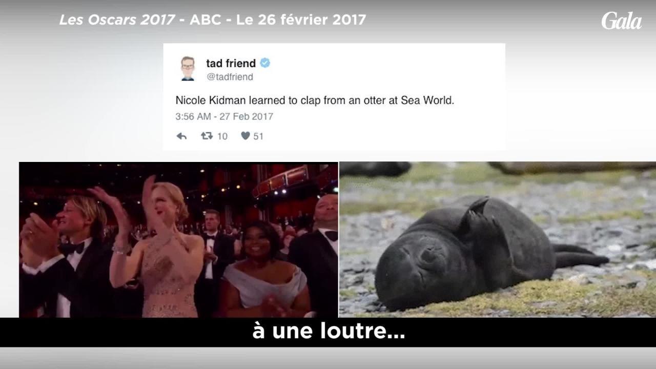 GALA VIDEO - Nicole Kidman ne sait pas applaudir aux Oscars 2017