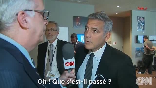 GALA VIDEO - George Clooney apprend le divorce de Brad Pitt et Angelina Jolie lors d'une interview