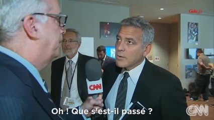GALA VIDEO - George Clooney apprend le divorce de Brad Pitt et Angelina Jolie lors d'une interview