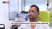 Découvrez le témoignage de Karim, 48 ans, non-vacciné et atteint du Covid-19, qui est hospitalisé depuis trois jours pour insuffisance respiratoire - VIDEO