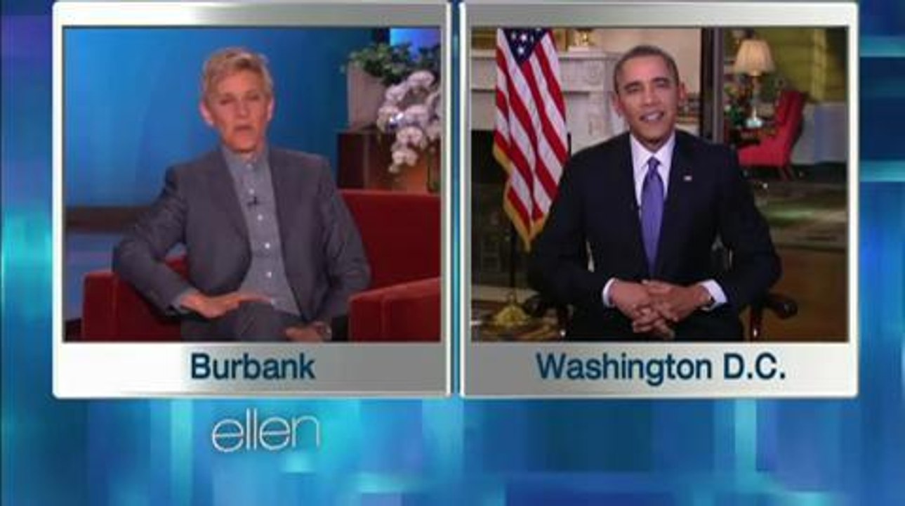 Barack Obama et Ellen Breaking parlent selfie et Twitter