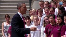 Barack Obama rencontre un groupe de jeunes à la Maison Blanche