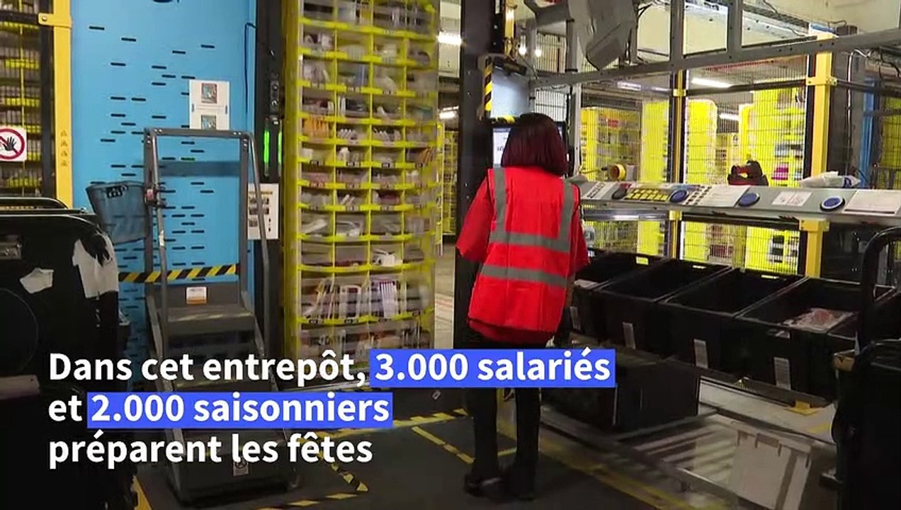Chez Amazon à Brétigny-sur-Orge, le rush de Noël est lancé