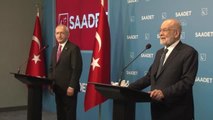 Kılıçdaroğlu, Saadet Partisi Genel Başkanı Karamollaoğlu'nu ziyaret etti (3)