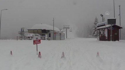 KASTAMONU - Ilgaz Kayak Merkezi'nde kar kalınlığı 20 santimetreye ulaştı