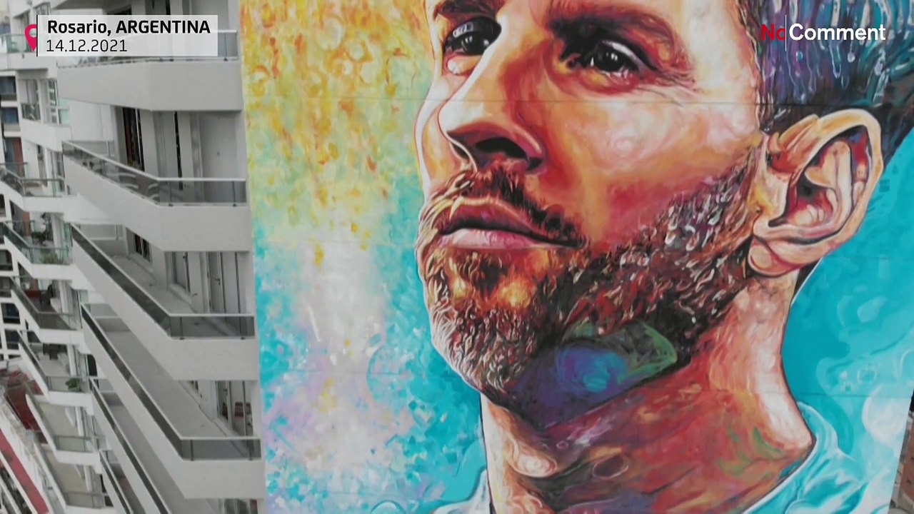Mural de Messi na cidade natal do jogador