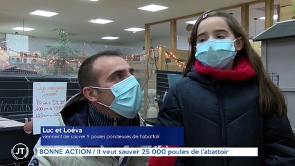 BONNE ACTION / Il veut sauver 25 000 poules de l'abattoir