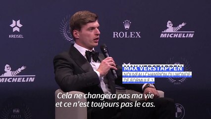F1: "Etre champion du monde ne va pas changer ma vie" assure Verstappen