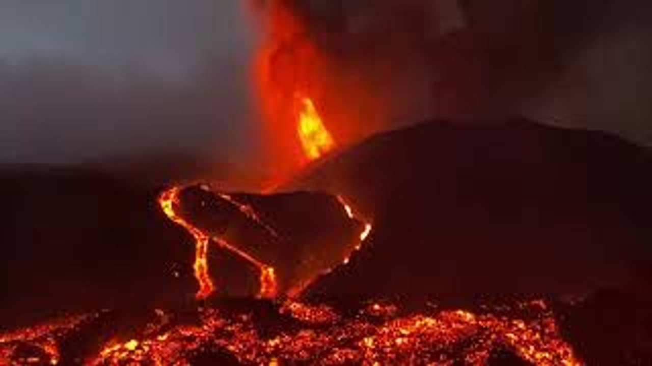 Lava Flows From La Palma Volcano