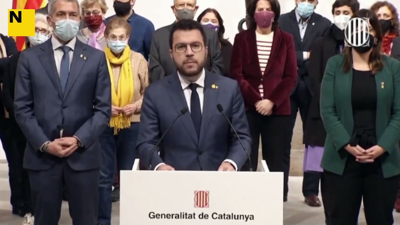 Pere Aragonès  després de la reunió de la Cimera per la Llengua