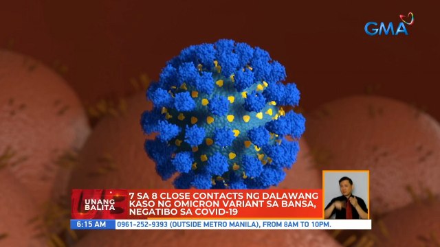 7 sa 8 close contacts ng dalawang kaso ng Omicron variant sa bansa, negatibo sa COVID-19 | UB