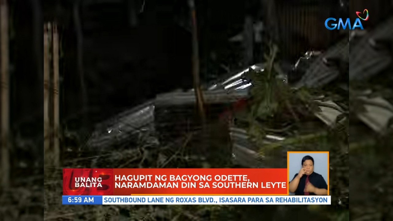 Hagupit ng bagyong Odette, naramdaman din sa Southern Leyte | UB