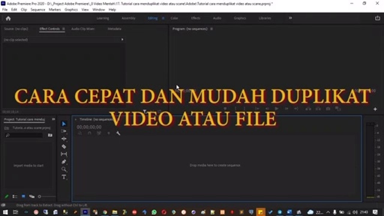 Tutorial cara cepat dan mudah menduplikat video atau file | how to quickly  duplicate a video