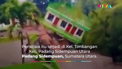 Ngeri Bangunan Ambruk Di Sumut Tergerus Air