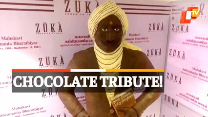 Bakery Unit Makes Chocolate Statue Of Renowned Writer Subramania Bharathi As Tribute