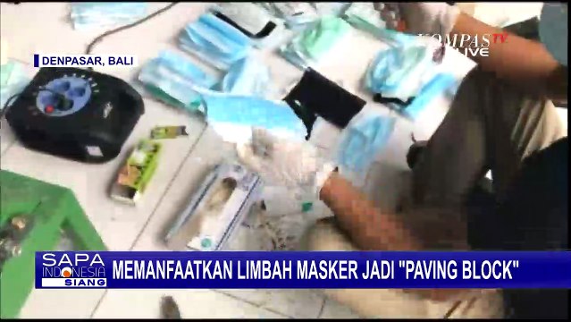 Kreatif! Mahasiswa dan Dosen Manfaatkan Limbah Masker Jadi Paving Block
