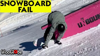 'Snowboarder loses balance and hits stomach on rail'