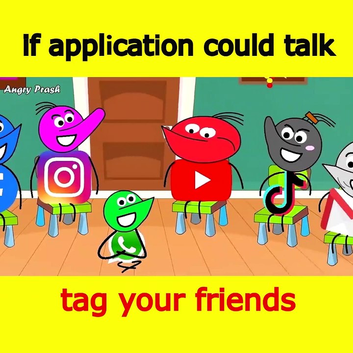 This funny video is about what if all social media apps were humans like tiktok, youtube, instagram, whatsapp and facebook