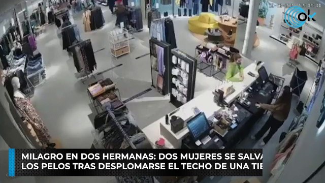 Milagro en Dos Hermanas: dos mujeres se salvan por los pelos tras desplomarse el techo de una tienda