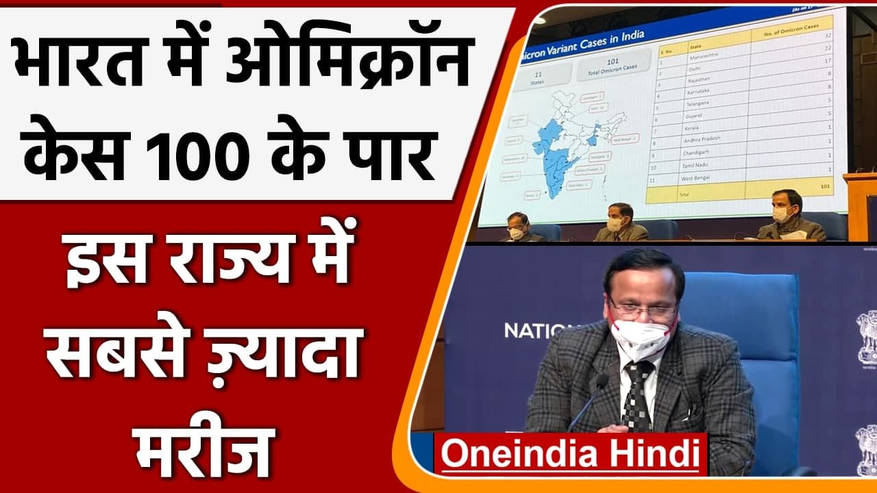 Omicron In India: ओमिक्रॉन के मामले 100 के पार, Health Ministry से जानें अपडेट | वनइंडिया हिंदी