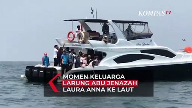 Momen Keluarga Larung Abu Jenazah Edelenyi Laura Anna ke Laut