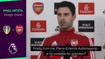 Arteta confirms Aubameyang is not available for Leeds game