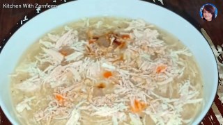 Chicken Soup Recipe-Simple & Tasty Chicken Soup Recipe-Chicken Corn Soup Recipe FANTASTIC RECIPES