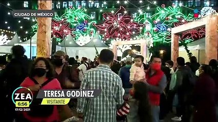 ¡Así se vivió el arranque de la verbena navideña en el Zócalo de CDMX!