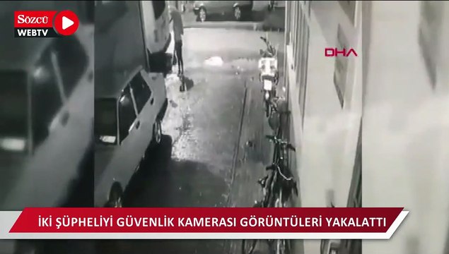 Otomobillerden hırsızlık yapan iki şüpheli güvenlik kamerasına yakalandı