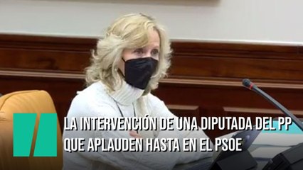 La intervención de una diputada del PP que aplauden hasta en el PSOE: "Elegante, culta y sensible"