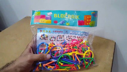 Unboxing and review of building blocks sticks for kids creativity