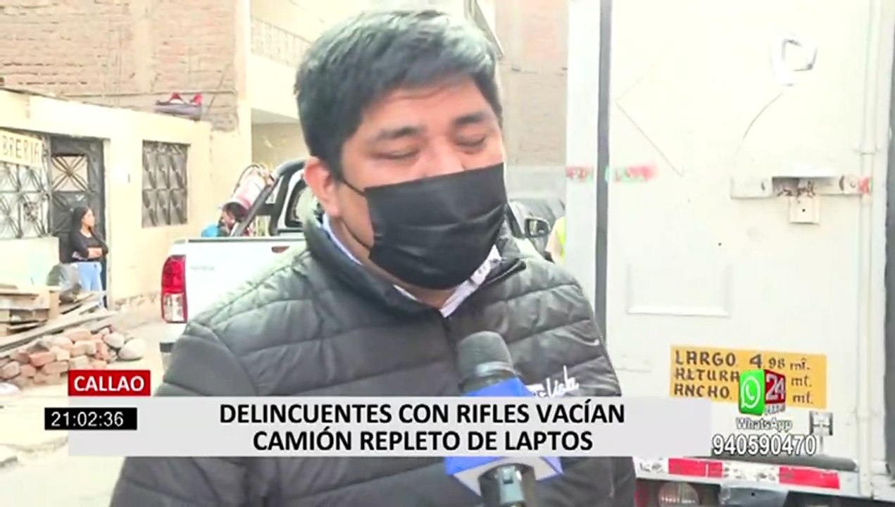 Asaltan camión de laptops y se llevan mercadería valorizada en más de medio millón de soles