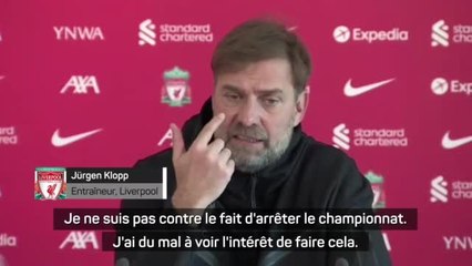 Coronavirus - Klopp juge qu'une pause est "peu probable"