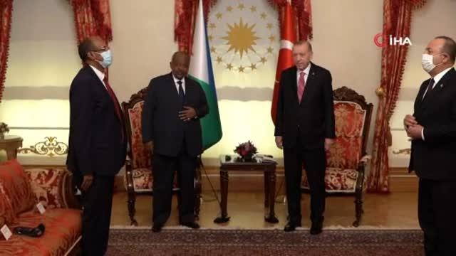Son dakika haberleri... Cumhurbaşkanı Erdoğan, Cibuti Cumhurbaşkanı Guelleh ile görüştü
