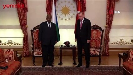 Cumhurbaşkanı Erdoğan Cibutili mevkidaşı ile görüştü