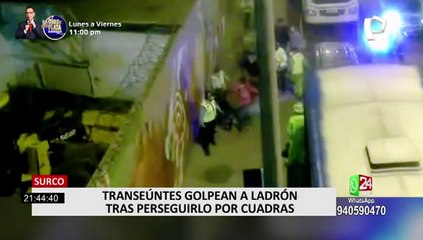 Surco: peatones atrapan y golpean a delincuente que acababa de robar