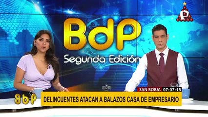 San Borja: capturan delincuentes que dispararon contra vivienda de empresario
