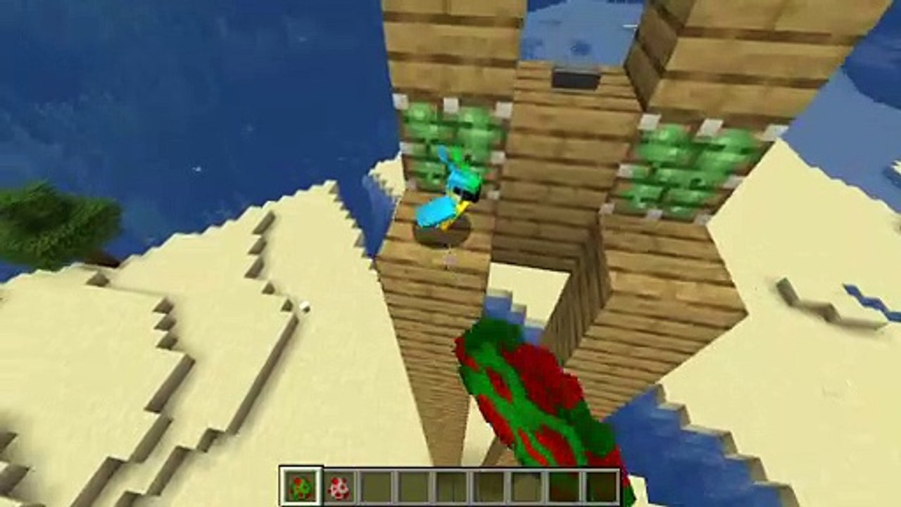 Parot vs Chicken falling down