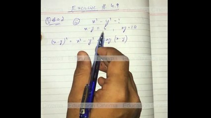 Q#2(ii) of Ex#4.9 Algebraic Expression in Hindi Urdu Sindh Board Education Cinema