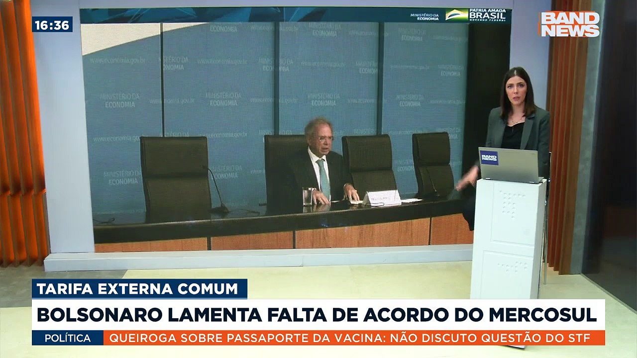 Em entrevista coletiva sobre o ano econômico do Brasil, o ministro Paulo Guedes afirmou que a economia do Brasil está de pé e que os números foram positivos.
